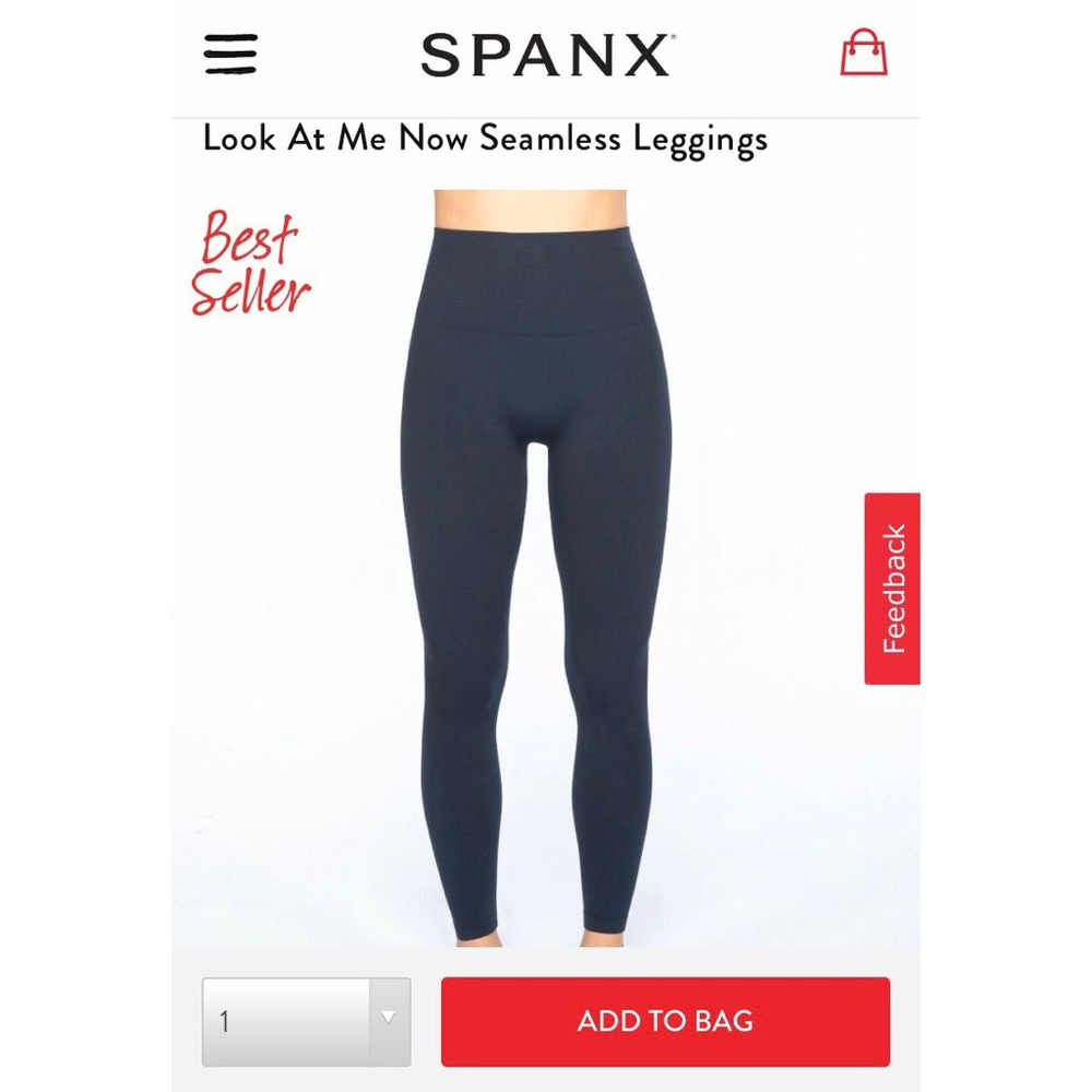 NWT Spanx Look At Me Now Seamless Leggings